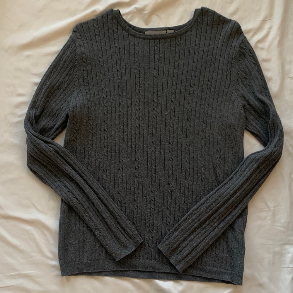 Croft & Barrow Gray Knit Sweater